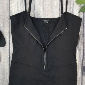 Theory liana linen black dress with spaghetti straps